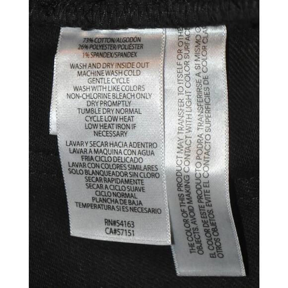 Calvin Klein Womens Inseam 29" Jet Black High Rise Mom Jeans Stretch NWT 12 - Picture 10 of 12